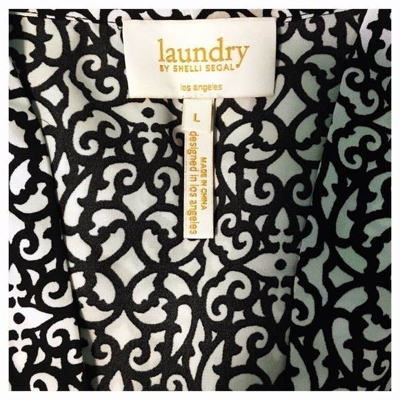 Laundry BY SHELLI SEGAL Black and White Blouse - Picture 6 of 7